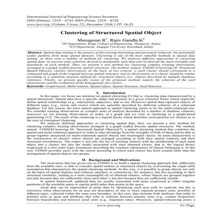 Clustering of Structured Spatial Object