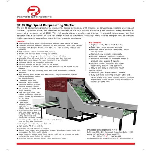 Natgraph Automatic Sheet Stackers & Collection Trays | PDF