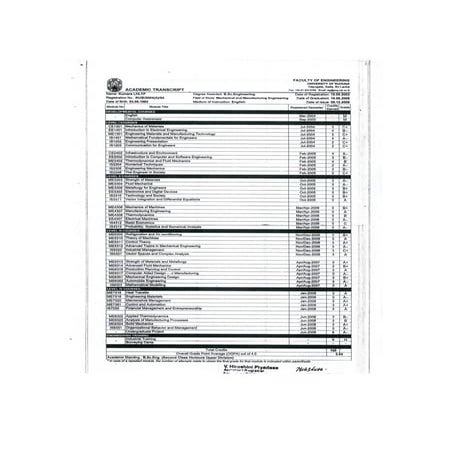 Transcript for BSc | PDF