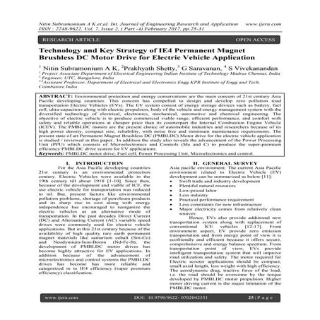 Technology and Key Strategy of IE4 Permanent Magnet Brushless DC Motor Drive ...