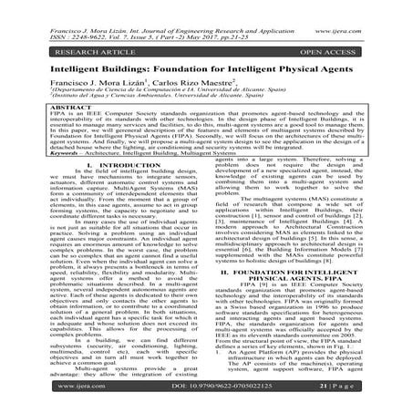 Intelligent Buildings: Foundation for Intelligent Physical Agents