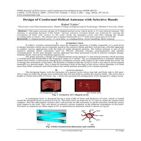 Design of Conformal Helical Antenna with Selective Bands