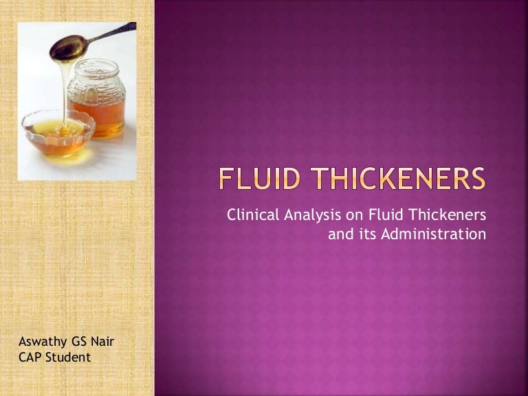 Fluid Thickeners