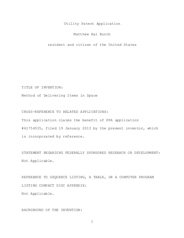 Utility Patent Application 03 SEP 2015