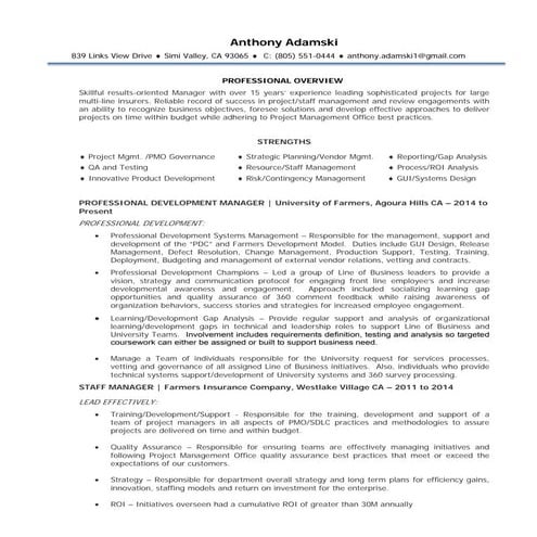 Tony Adamski Resume 04-21-15