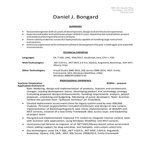 Resume-Daniel Bongard