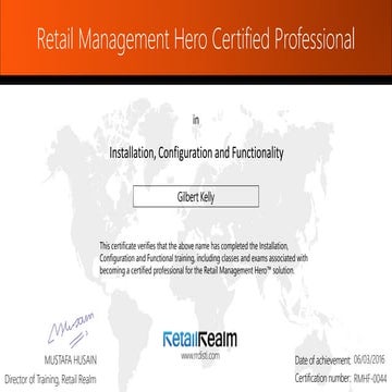 Certificate RMH | PDF