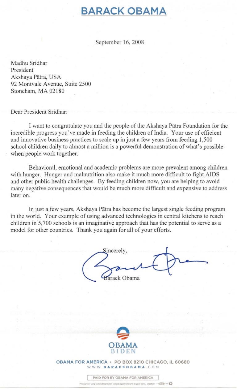 Michelle obama mailing address picture