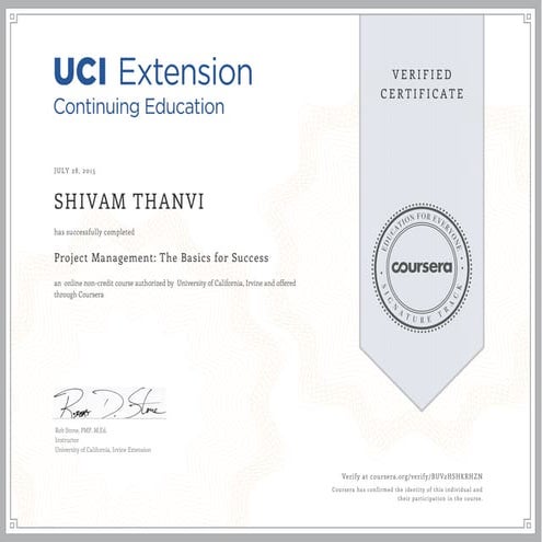 Coursera Project Management