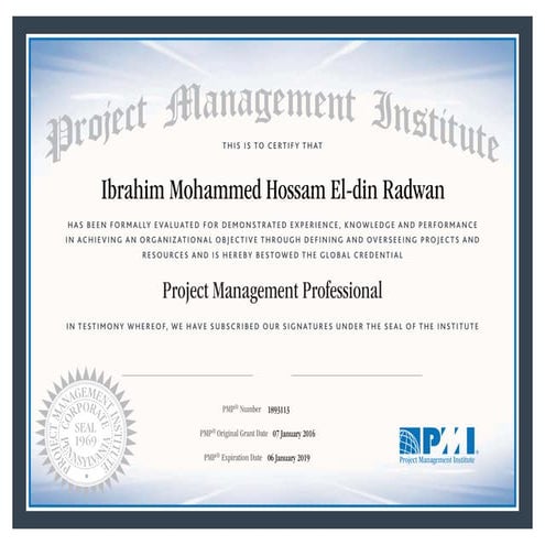 PMP Certificate | PDF