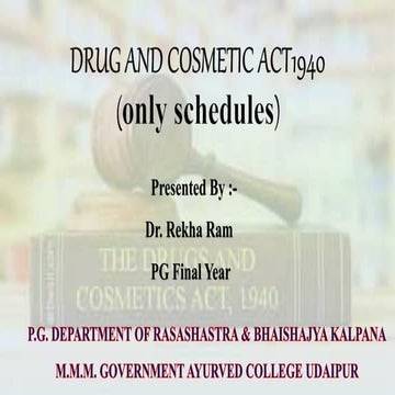 Drug and cosmetic act only schedule.pptx