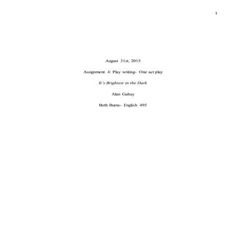 It's Brightest in the Dark