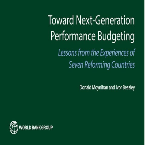 Performance budgeting practices - Ivor Beazley, World Bank
