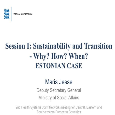 Sustainability and transition - Maris Jesse, Estonia