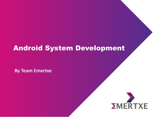 Embedded Android : System Development - Part I