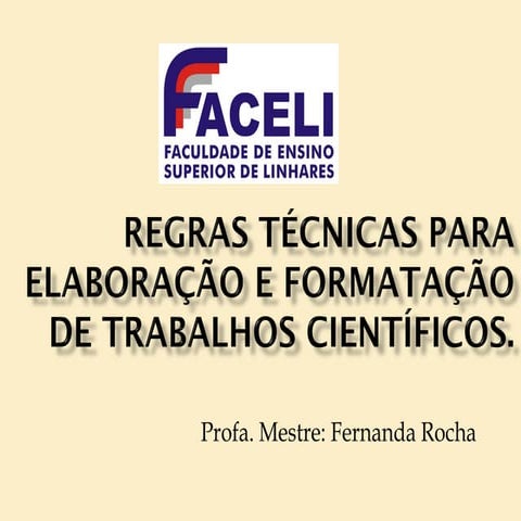 D1 - Fernanda Rocha Valim - Introdução a Pesquisa Científica - Aula 2 - Regra...