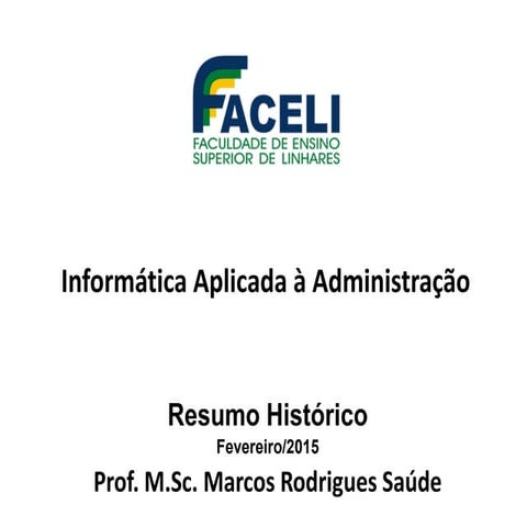 Informática aplicada a gestão - Material 1 | PDF