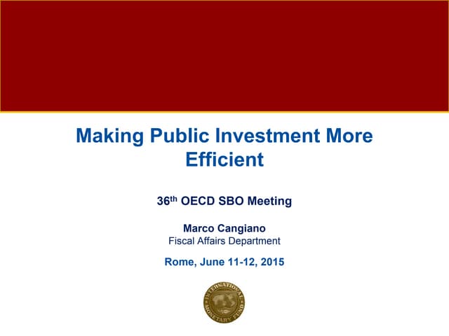 Making public investment more effic...