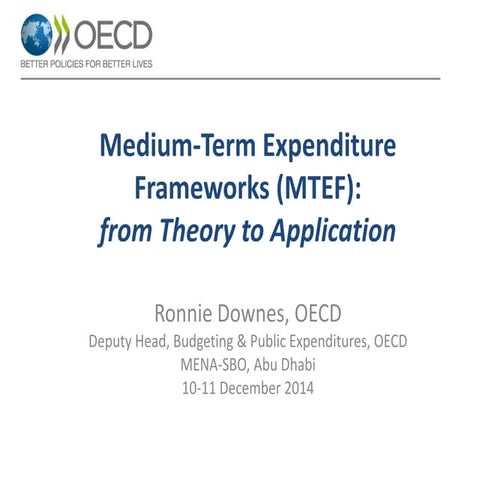 Medium-term Expenditure Frameworks (MTEF) by Ronnie Downes 