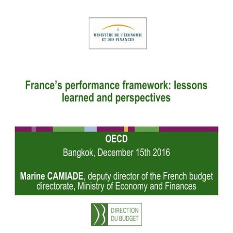 Performance budgeting - Marine Camiade, France