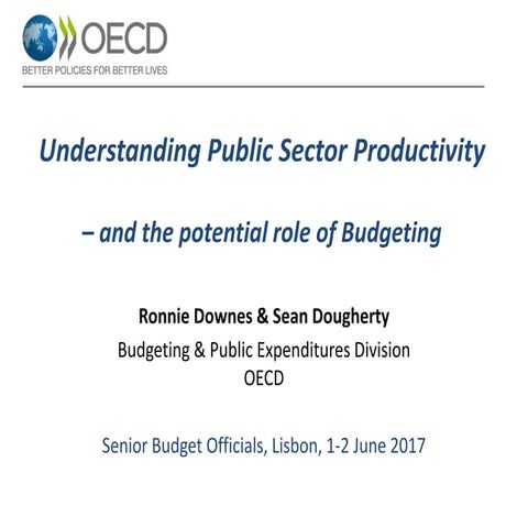  Public Sector Productivity - Ronnie Downes and Sean Dougherty, OECD