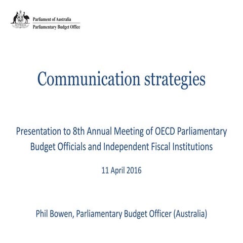 Communication strategies - Phil Bowen, Australia