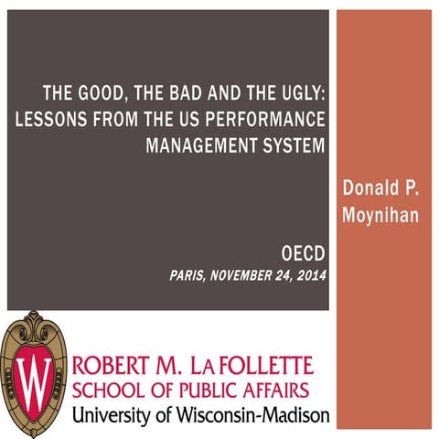 Lessons from the US Perfromance Management System by Donald Moynihan