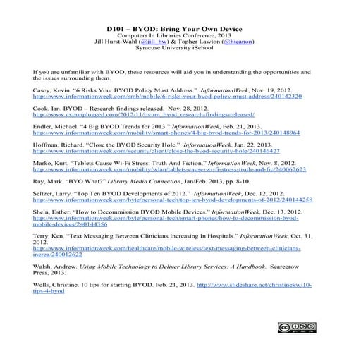 BYOD Policy Resources