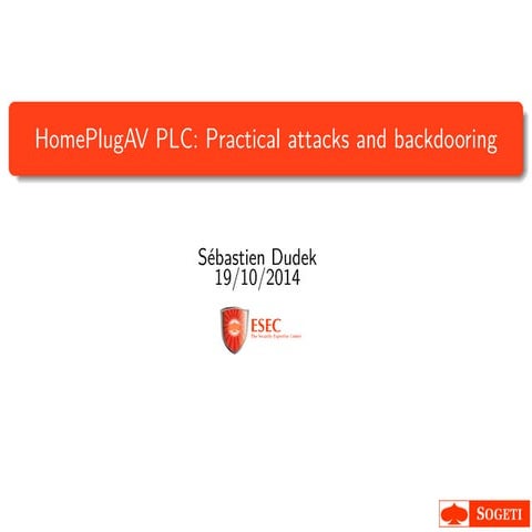 NSC #2 - D1 03 - Sébastien Dudek - HomePlugAV PLC