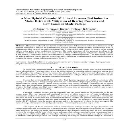 International Journal of Engineering Research and Development