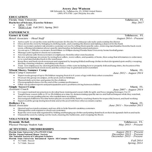 Resume | RTF