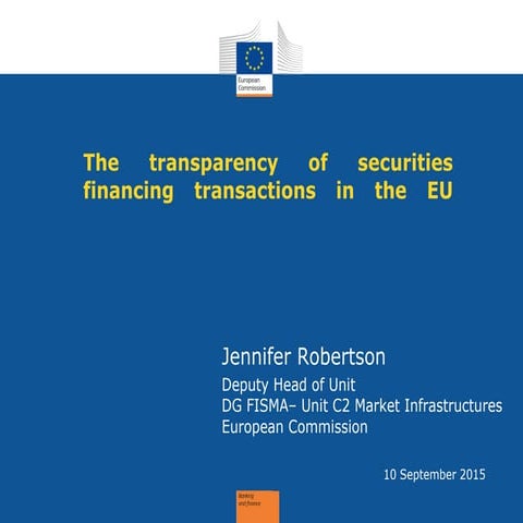 The transparency of securities financing transactions in the EU