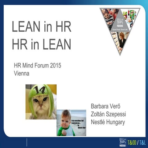 LEAN in HR HR in LEAN