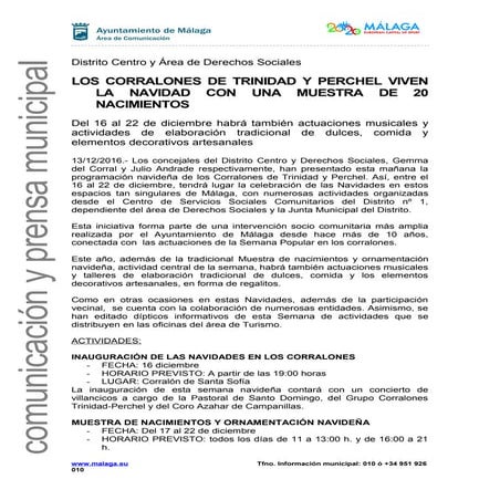 LOS CORRALONES DE TRINIDAD Y PERCHEL VIVEN LA NAVIDAD CON UNA MUESTRA DE 20 N...