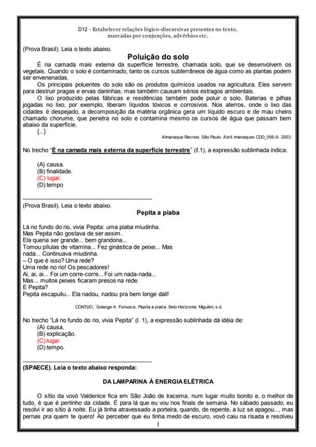 D12 (5º ano   l.p.)