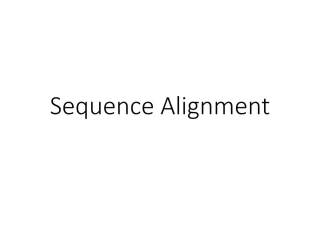 Sequence Alignment