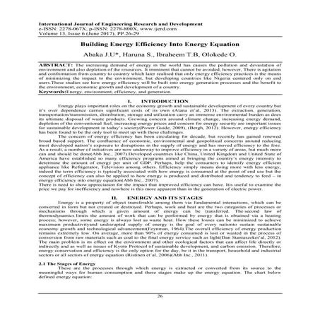 Building Energy Efficiency Into Energy Equation