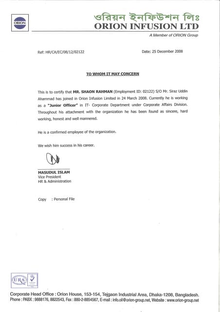 BHF Certificate | PDF