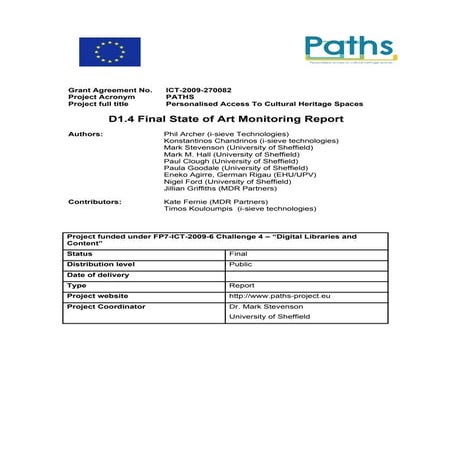 PATHS  Final state of art monitoring report v0_4
