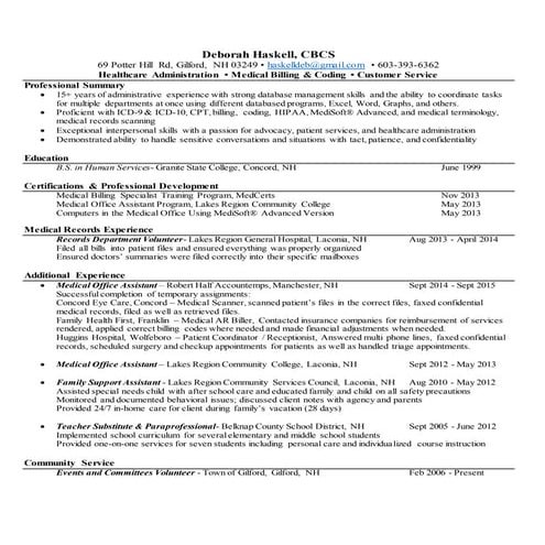 Resume Haskell Deb 2015
