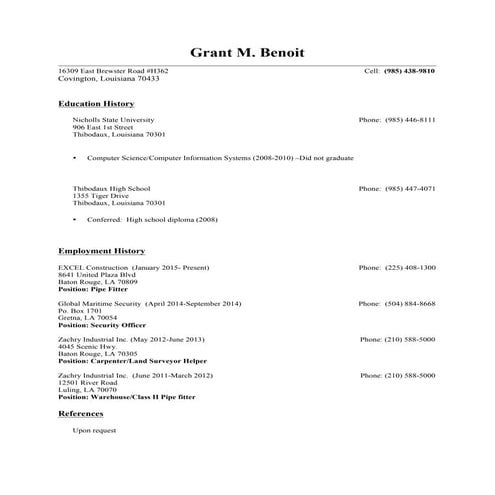 Grant Benoit presentations