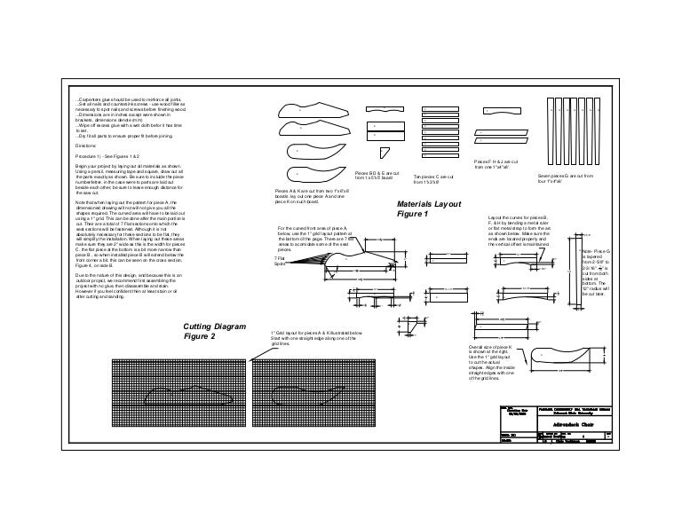 Parts for Adirondack Chair