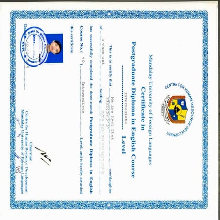 MUFL Intermediate certificate | PDF