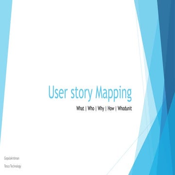 User story Mapping - A Brief Primer