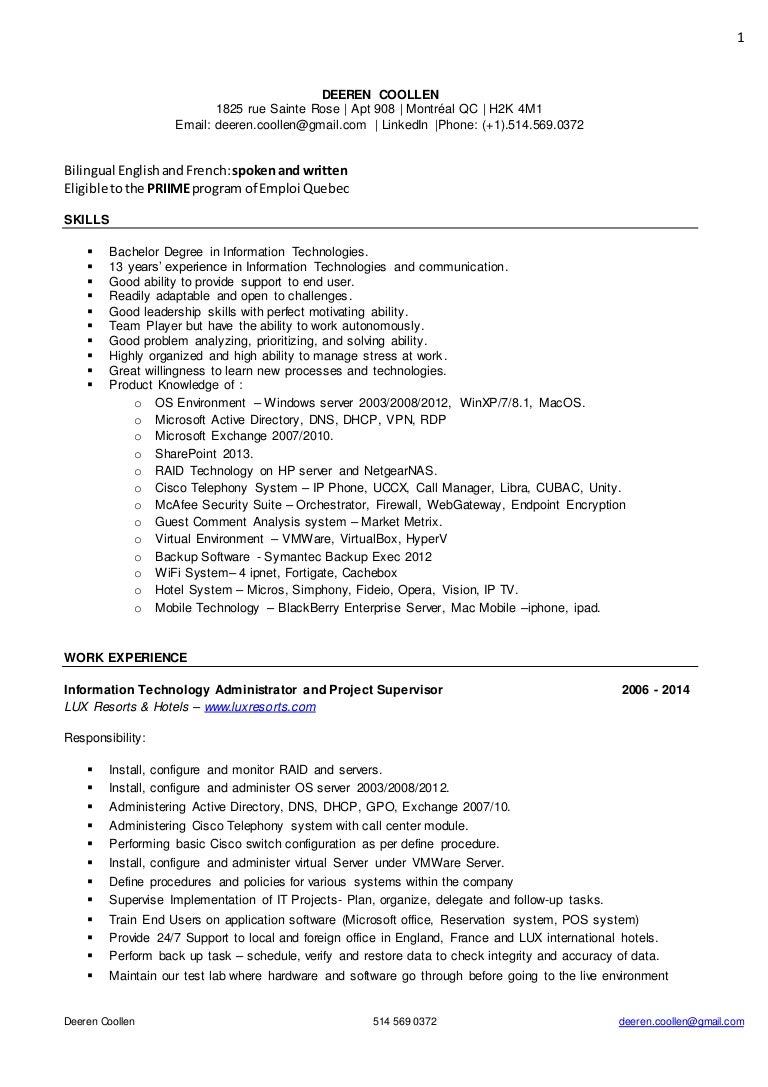 Cv outline template image