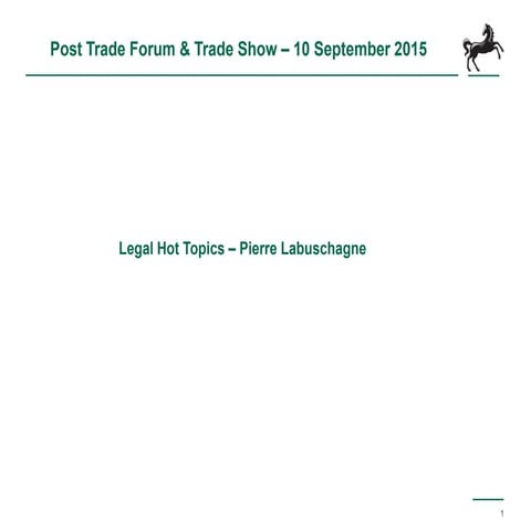 Legal Hot Topics – Pierre Labuschagne