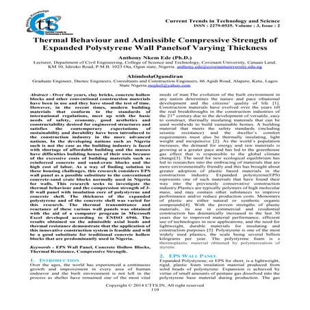 RESEARCH WORK ON EXPANDED POLYSTYRENE vol-3 iss-2