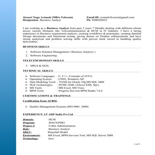 K N Avinash_ MBA_ BA