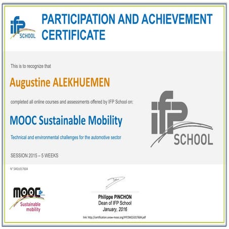ifp certificate of participation.