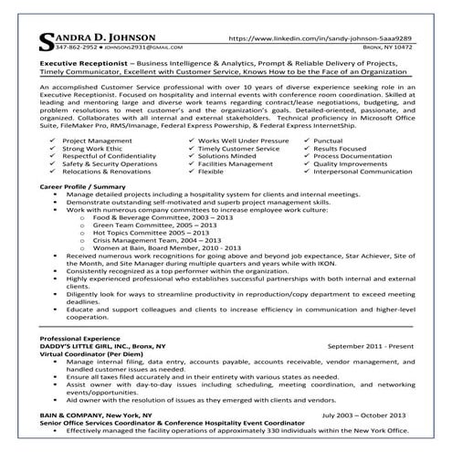 Johnson Sandra- Resume - September 2016
